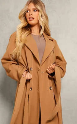 PrettyLittleThing Trench Coats*Structured Midi Trench Coat