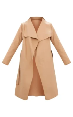 PrettyLittleThing Trench Coats*Veronica Waterfall Tie Waist Coat