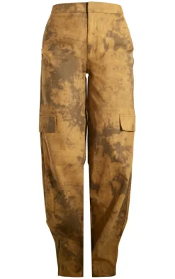 Best PrettyLittleThing Washed Cargo Pocket Detail Cargos Camel