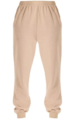 Sale PrettyLittleThing Washed Oversized Cuffed Sweatpants Camel