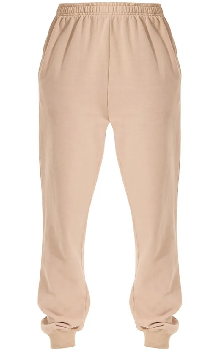 Sale PrettyLittleThing Washed Oversized Cuffed Sweatpants Camel