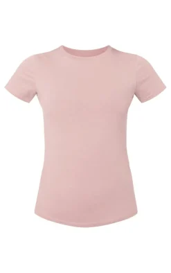 PrettyLittleThing T-Shirts*Basic Cotton Blend Fitted Crew Neck T Shirt