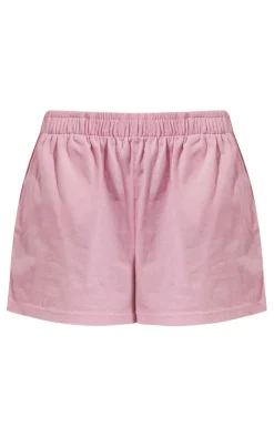 Hot PrettyLittleThing Cotton Oversized Boxy Shorts Candy Pink