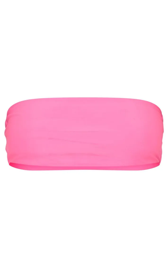 Candy Pink Mix & Match Bandeau Bikini Top