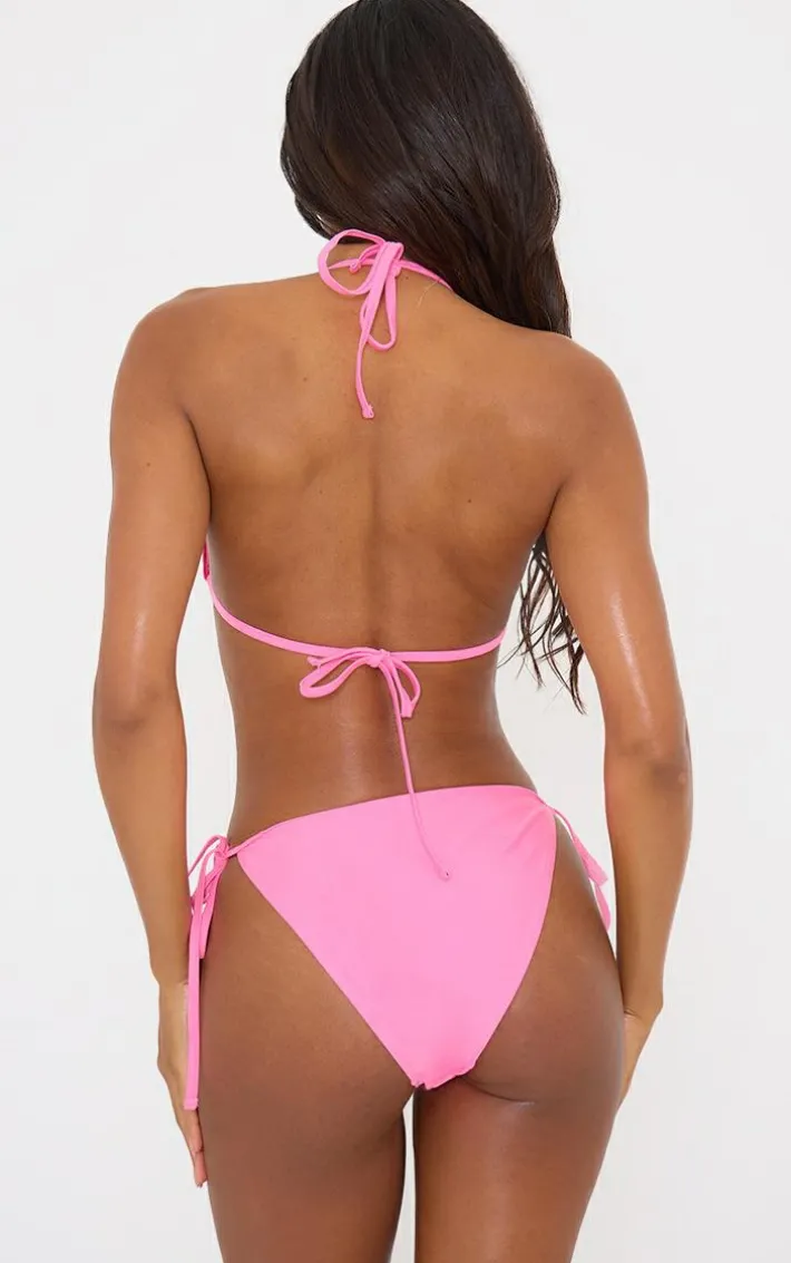 Candy Pink Mix & Match Tie Side Bikini Bottoms