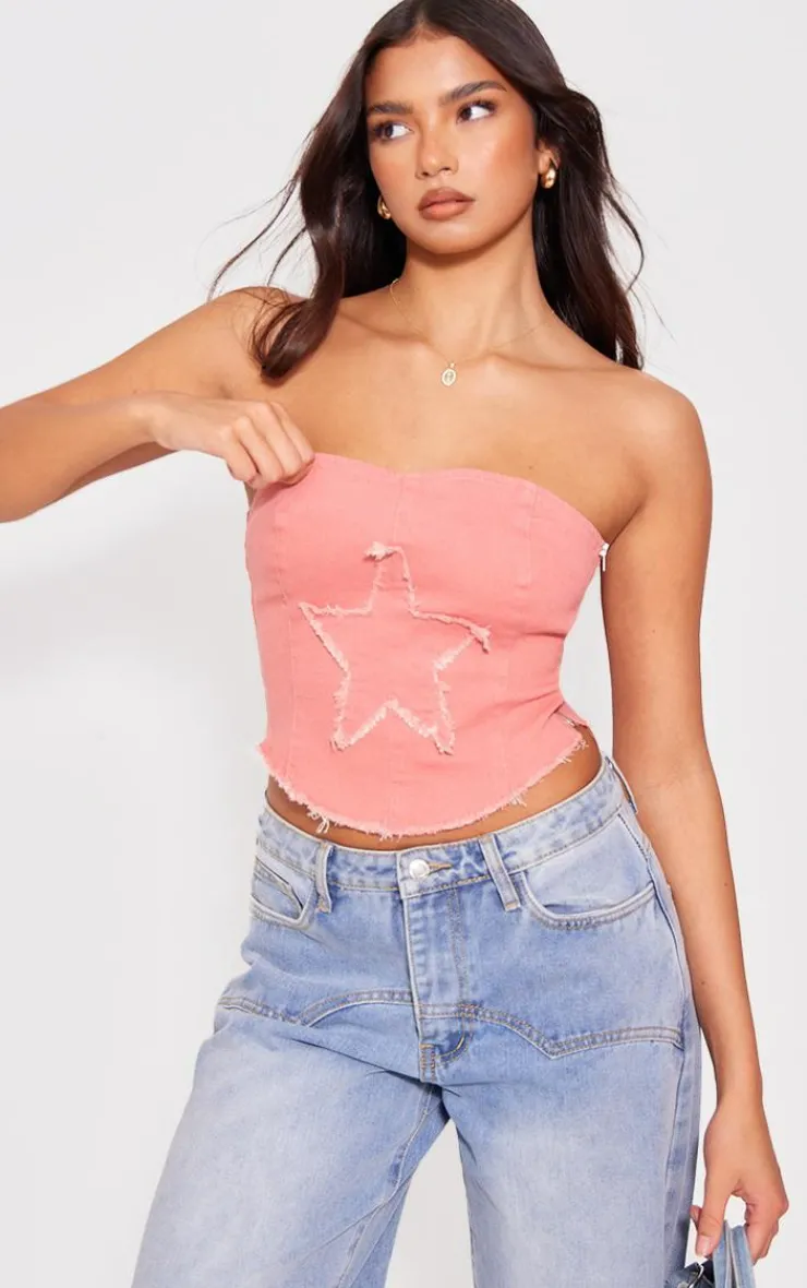 PrettyLittleThing Corsets*Star Applique Stretch Corset Top
