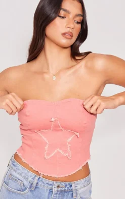 PrettyLittleThing Corsets*Star Applique Stretch Corset Top
