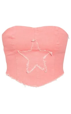 PrettyLittleThing Corsets*Star Applique Stretch Corset Top