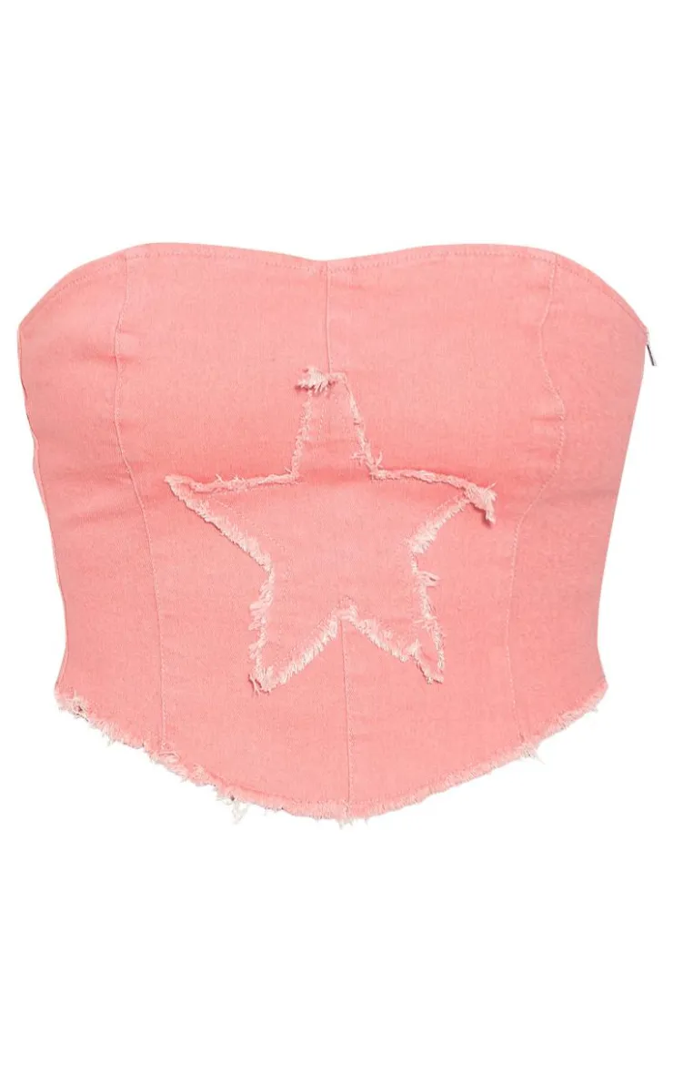 PrettyLittleThing Corsets*Star Applique Stretch Corset Top