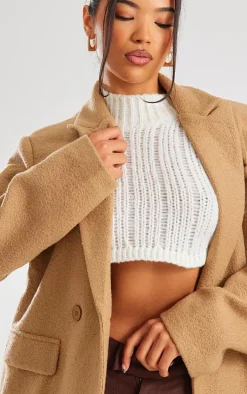 Cappuccino Boucle Tailored Blazer