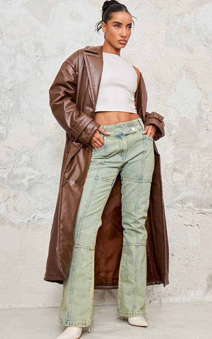 PrettyLittleThing Puffer Jackets*Coated Puffed Maxi Trench Coat