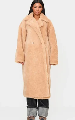 PrettyLittleThing Teddy Coats*Plush Teddy Maxi Coat