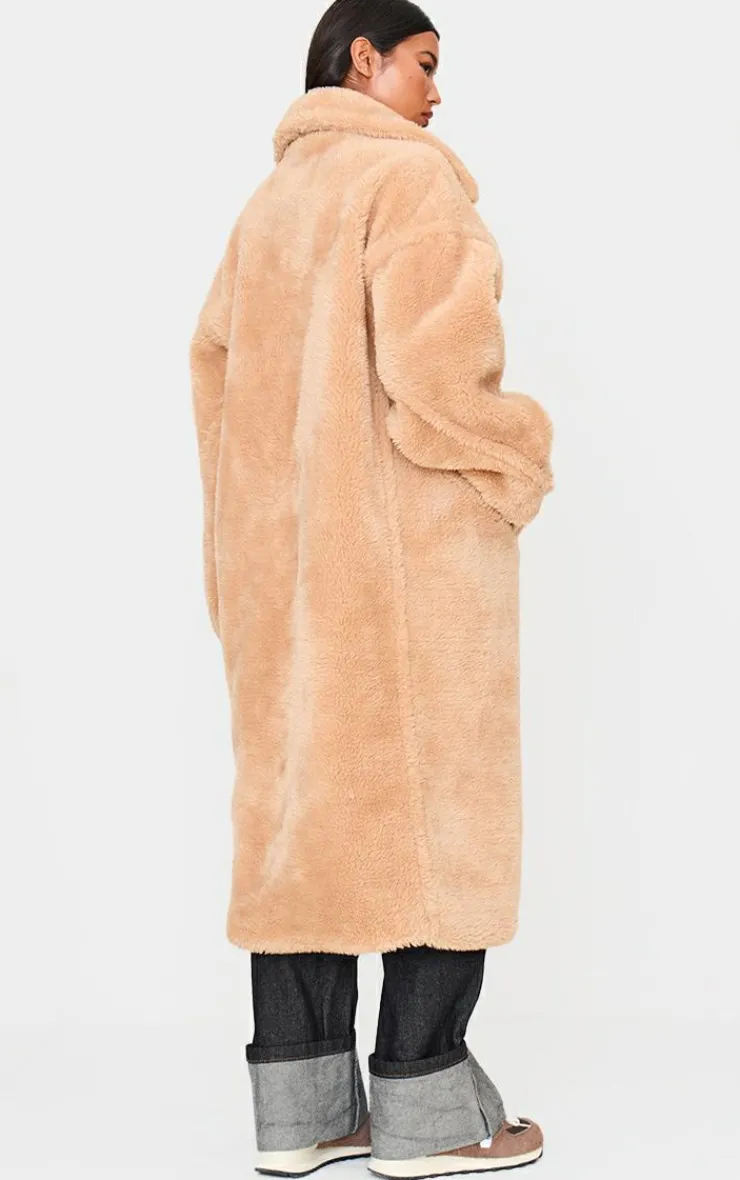 PrettyLittleThing Teddy Coats*Plush Teddy Maxi Coat
