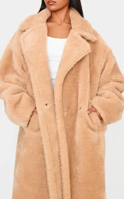 PrettyLittleThing Teddy Coats*Plush Teddy Maxi Coat