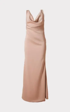 Bridesmaid Satin Cowl Neck Maxi Dress-PrettyLittleThing Sale