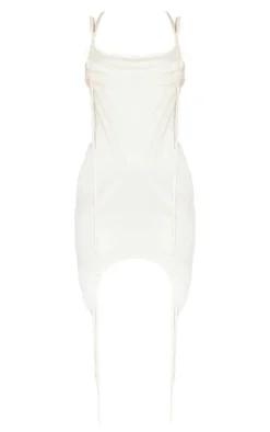Satin Corset Bodice Mini Dress-PrettyLittleThing Outlet
