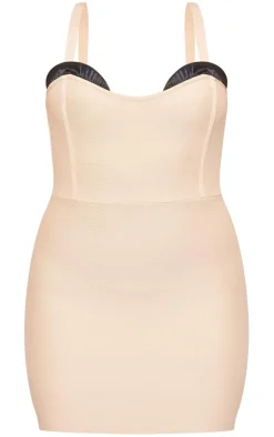 Satin Cup Detail Bandage Bodycon Dress-PrettyLittleThing Clearance