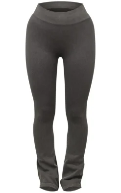 PrettyLittleThing Yoga Pants*Acid Wash Seamless Rib Flare Yoga Pants