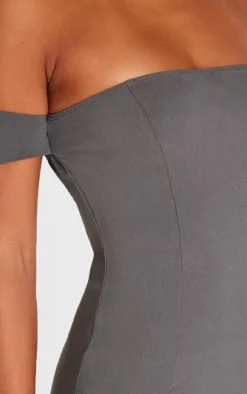 Bardot Bengaline Bodycon Dress-PrettyLittleThing Sale