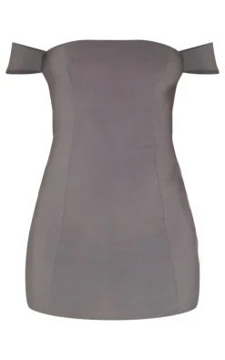 Bardot Bengaline Bodycon Dress-PrettyLittleThing Sale
