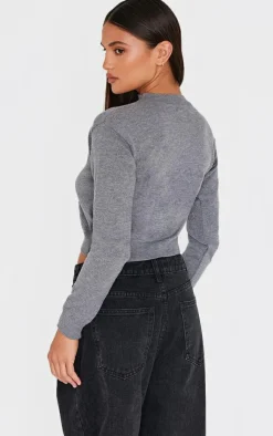 PrettyLittleThing Cardigans*Basic Knit Cropped Cardigan