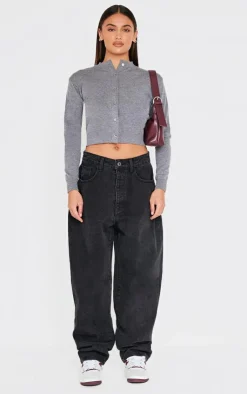PrettyLittleThing Cardigans*Basic Knit Cropped Cardigan