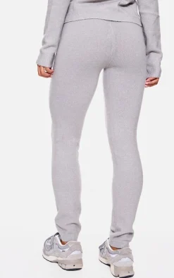 PrettyLittleThing Basic Knit Leggings Charcoal