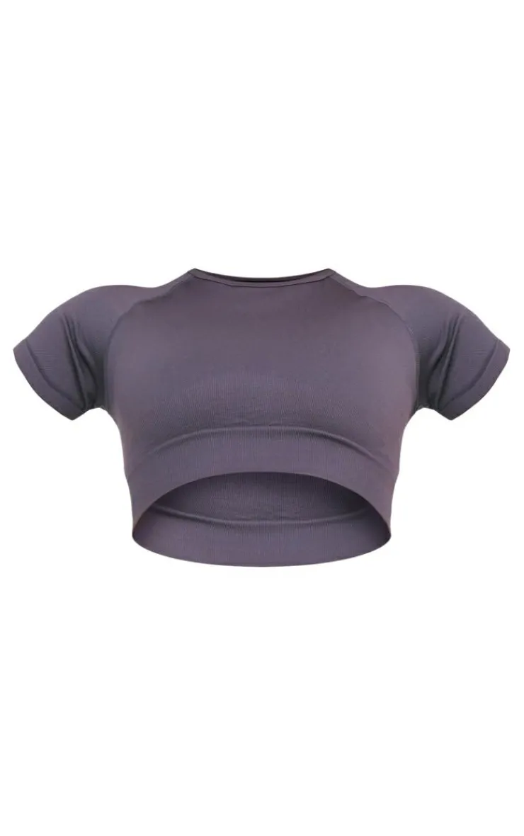 PrettyLittleThing Workout Tops*Basic Seamless Cropped T-shirt