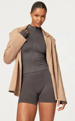 PrettyLittleThing Athletic Jackets*Basic Seamless Jacket