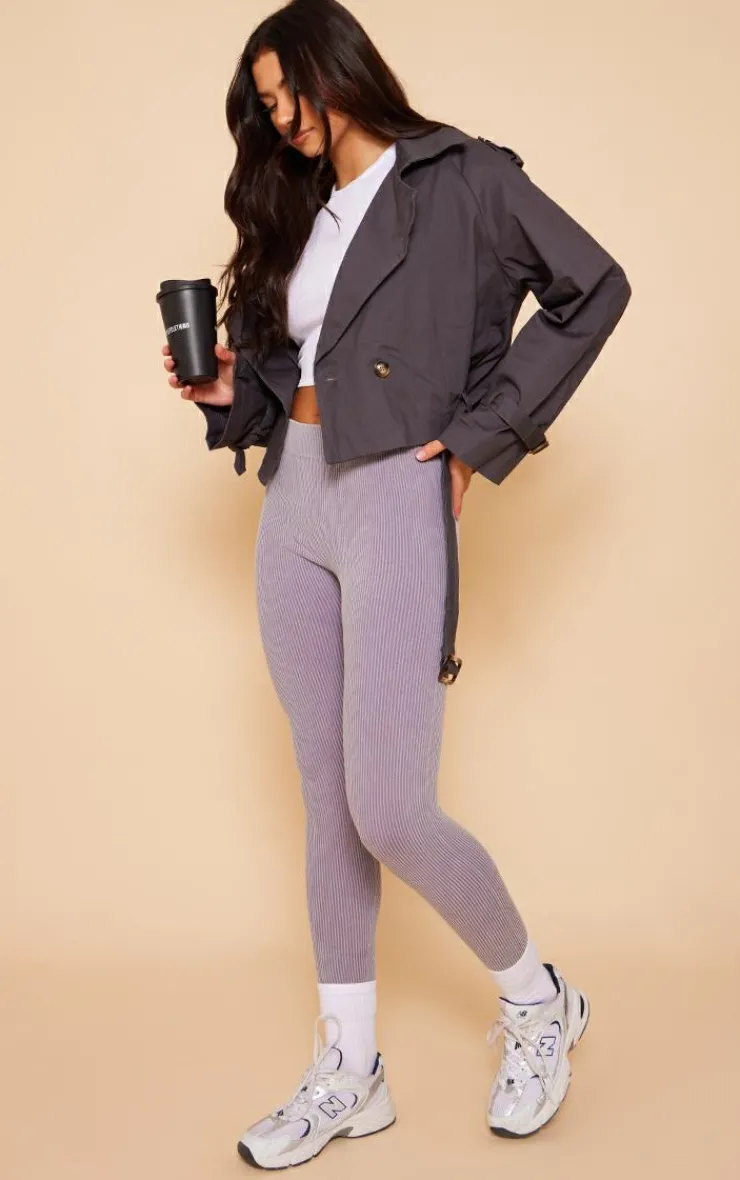 PrettyLittleThing Trench Coats*Belted Hem Cropped Trench Coat