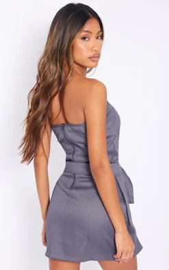 Cargo Belted Wrap Lace Up Bodycon Dress-PrettyLittleThing Discount