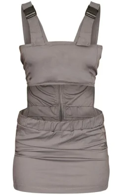 Cargo Cut Out Buckle Detail Bodycon Dress-PrettyLittleThing Outlet