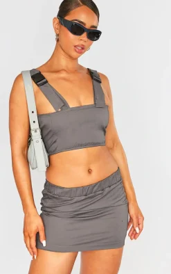 Cargo Cut Out Buckle Detail Bodycon Dress-PrettyLittleThing Outlet