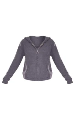 PrettyLittleThing Christmas Day Outfits*Cosy Long Sleeve Zip Up Hooded Pajama Top