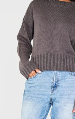 PrettyLittleThing Oversized Sweaters*Exposed Seam Chunky Knit Oversized Sweater
