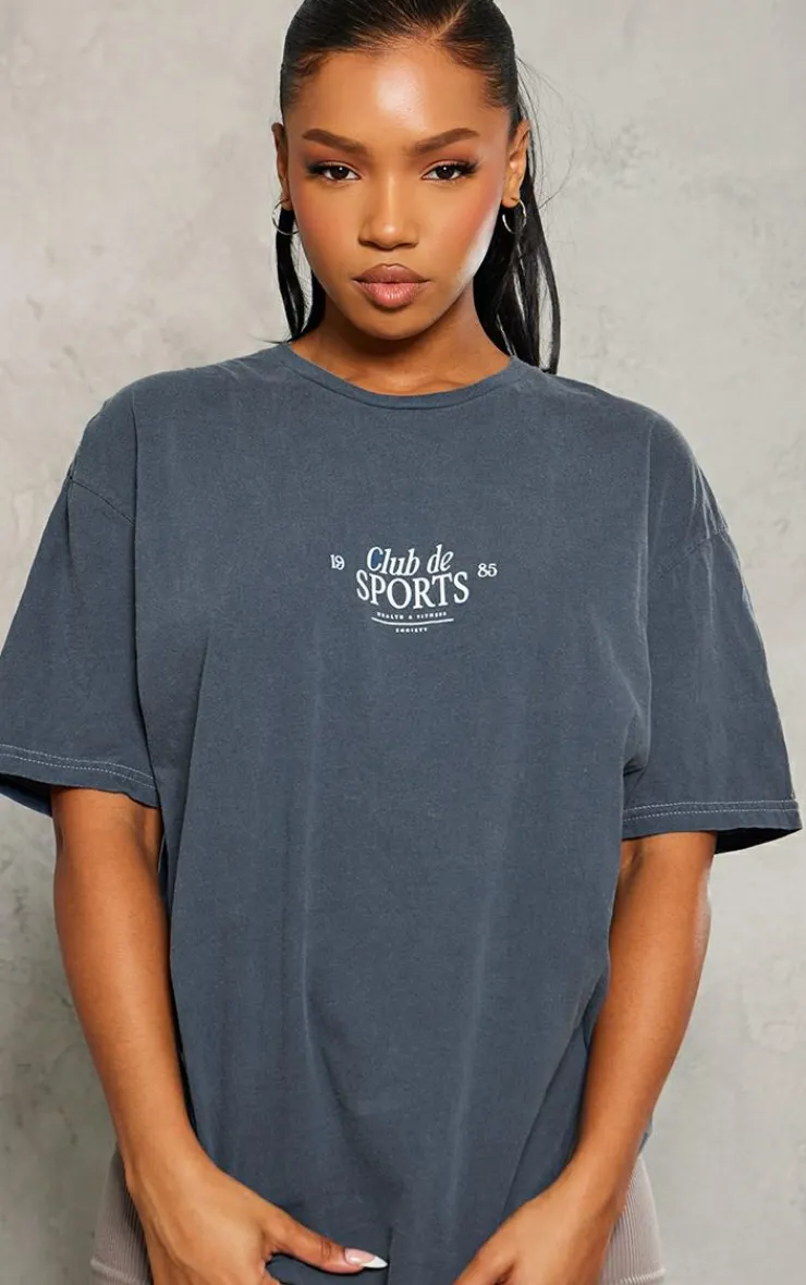 PrettyLittleThing T-Shirts*Club Sports Graphic Oversized T Shirt