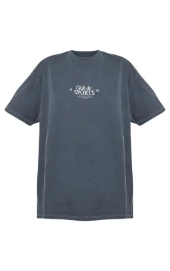 PrettyLittleThing T-Shirts*Club Sports Graphic Oversized T Shirt