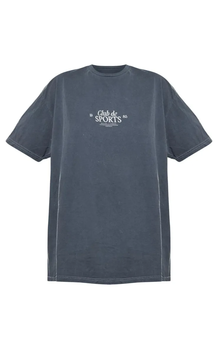PrettyLittleThing T-Shirts*Club Sports Graphic Oversized T Shirt