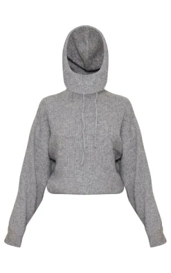 PrettyLittleThing Sweaters*Luxe Knit Sweater & Hood