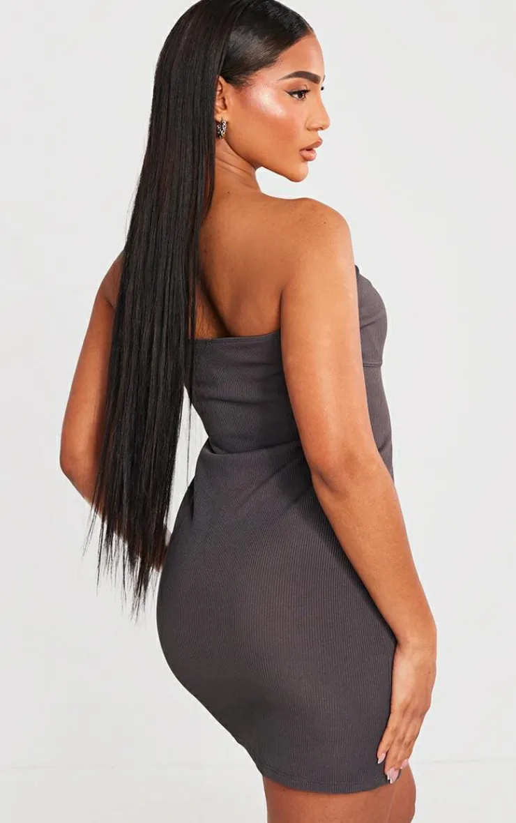 Ribbed Bandeau Underbust Detail Bodycon Dress-PrettyLittleThing Best