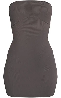 Ribbed Bandeau Underbust Detail Bodycon Dress-PrettyLittleThing Best