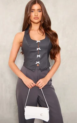 PrettyLittleThing Corsets*Halter Neck Bow Detail Corset