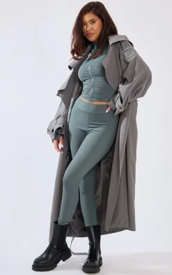 PrettyLittleThing Trench Coats*Hooded Oversized Woven Trench Coat