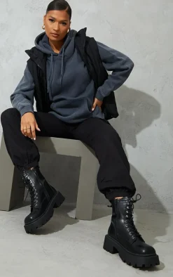 Charcoal Overdyed Washed Hoodie