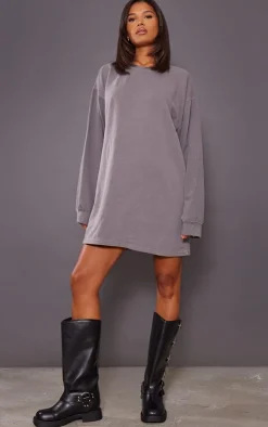 PrettyLittleThing Sweater Dresses*Oversized Sweat Long Sleeve Sweater Dress