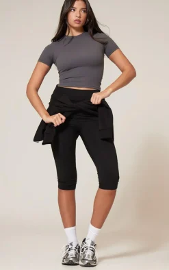 PrettyLittleThing Workout Tops*Sculpt Longline Short Sleeve Gym Top