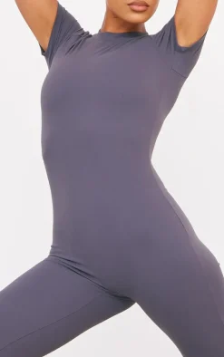 PrettyLittleThing Gym Wear*Sculpt Short Sleeve Unitard