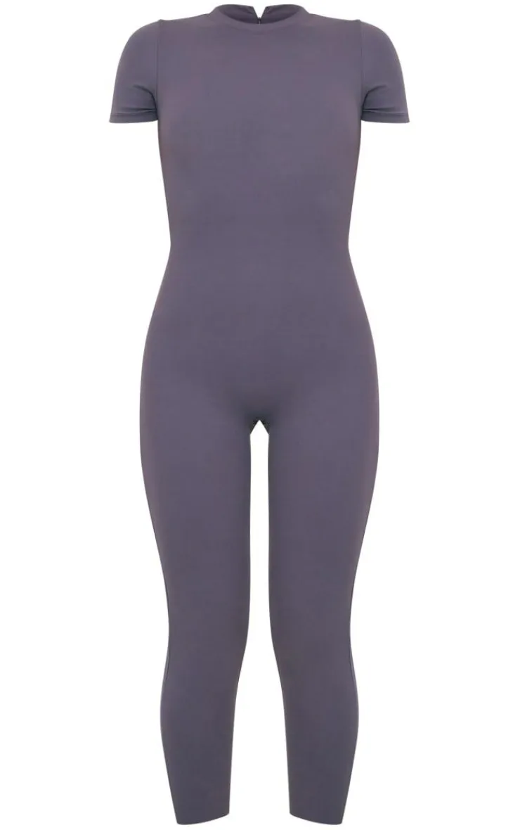 PrettyLittleThing Gym Wear*Sculpt Short Sleeve Unitard