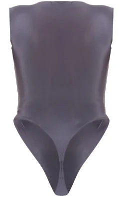 PrettyLittleThing Sleeveless Tops*Slinky Exposed Seam Sleeveless Bodysuit