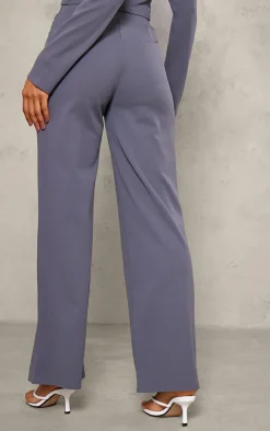 Outlet PrettyLittleThing Soft Tailored Wide Leg Pants Charcoal